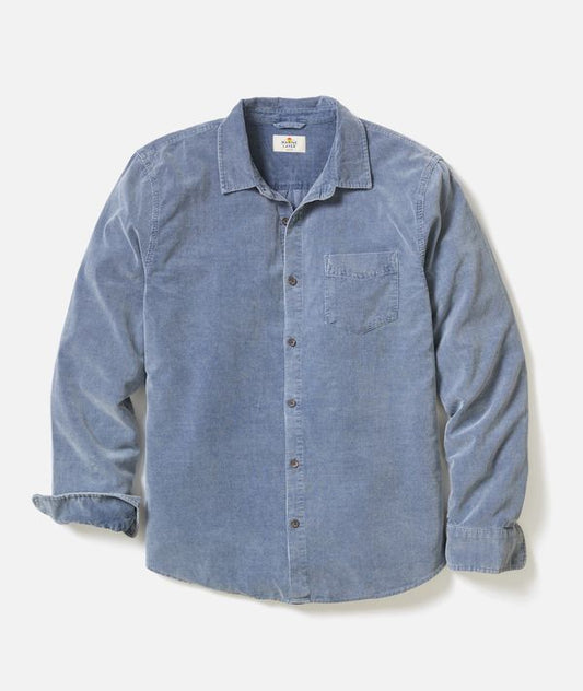MARINE LAYER LIGHTWEIGHT CORDUROY SHIRT INDIGO