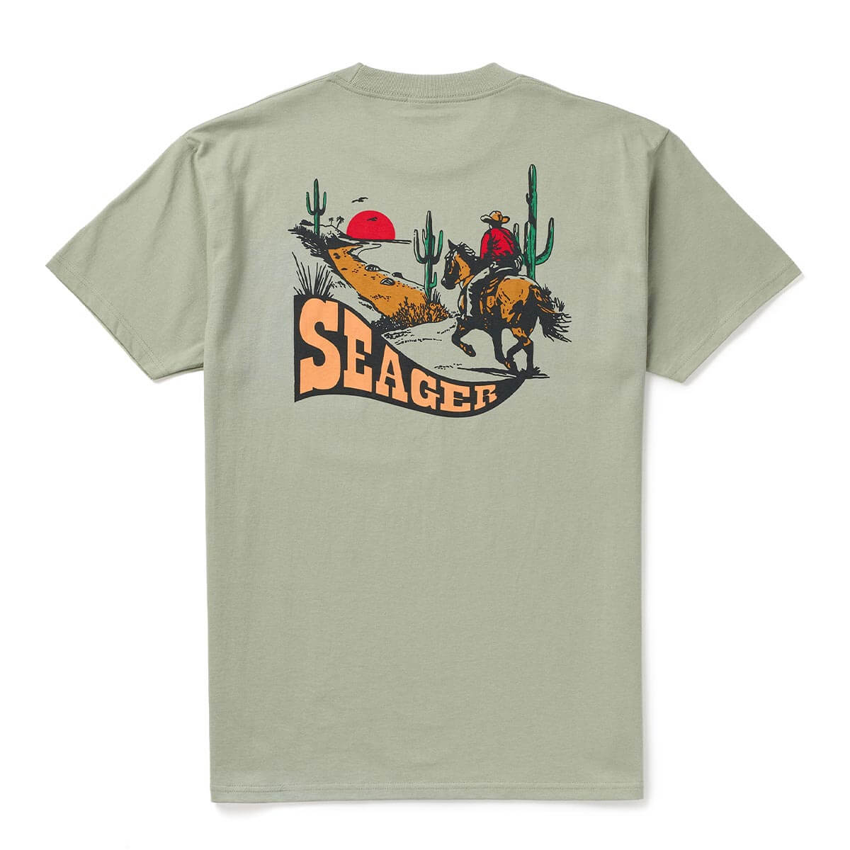 SEAGER. LONG RIDE TEE DESERT GREEN