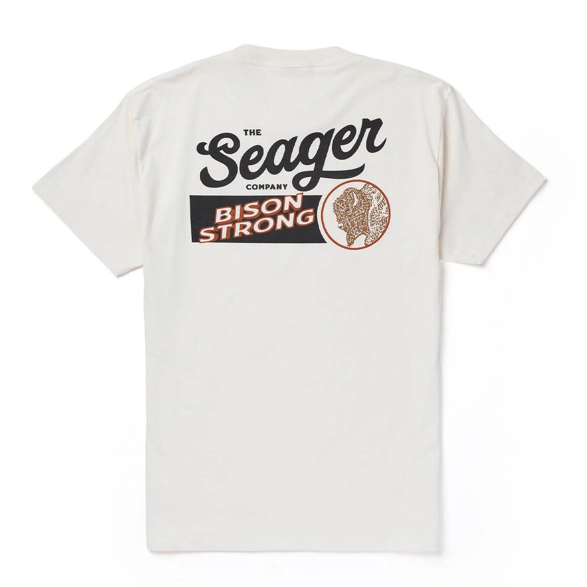 SEAGER BISON TEE VINTAGE WHITE