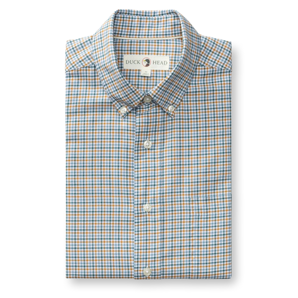DUCK HEAD COTTON OXFORD SPORT SHIRT HOLLING PLAID AMBERWOOD