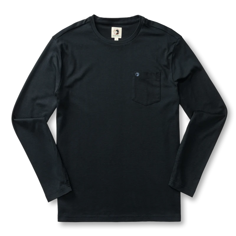 DUCK HEAD TINDALE PIMA COTTON JERSEY LONG SLEEVE T-SHIRT/ NAVY