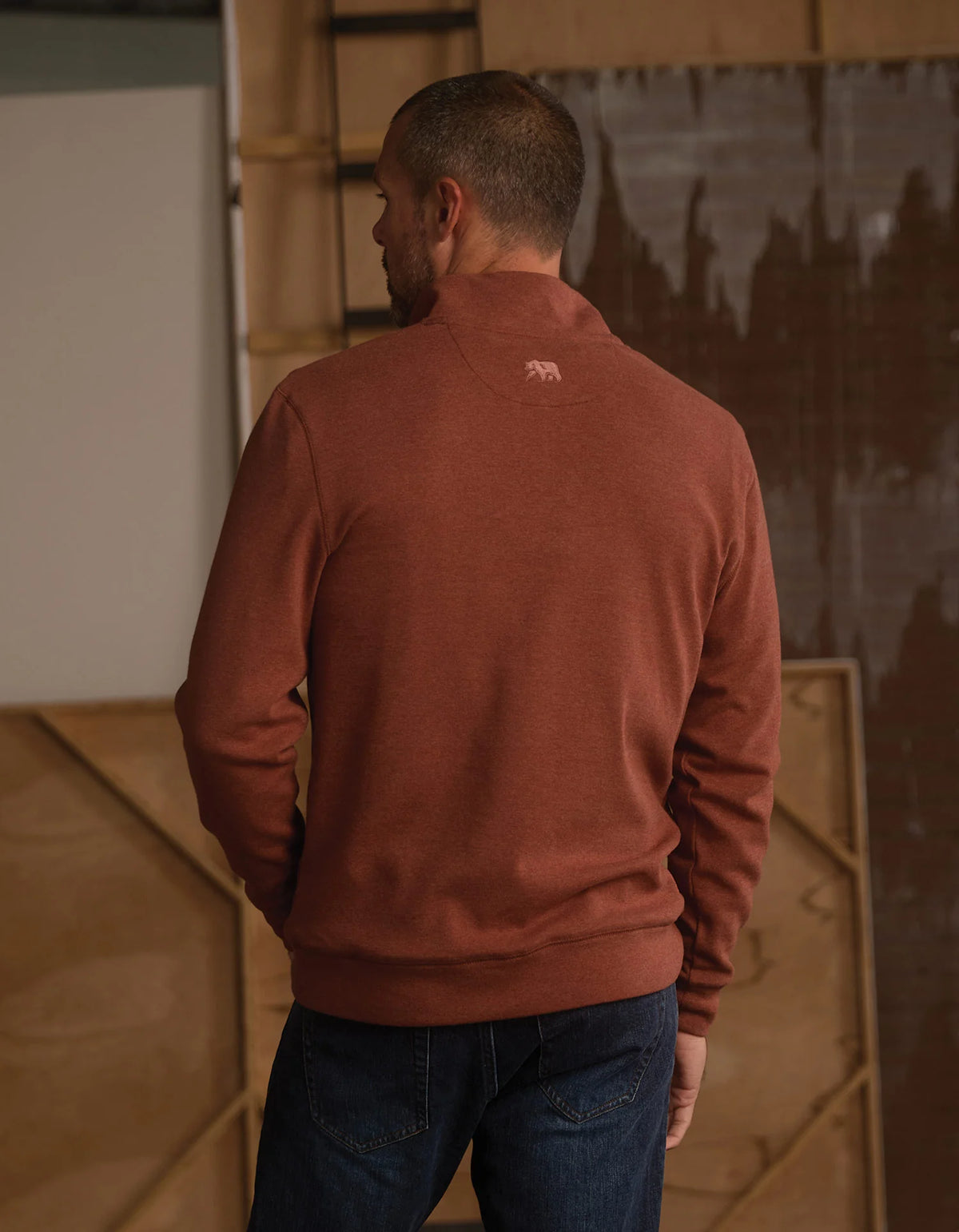 THE NORMAL BRAND PUREMESO BUTTON POPOVER in SPICED BRANDY