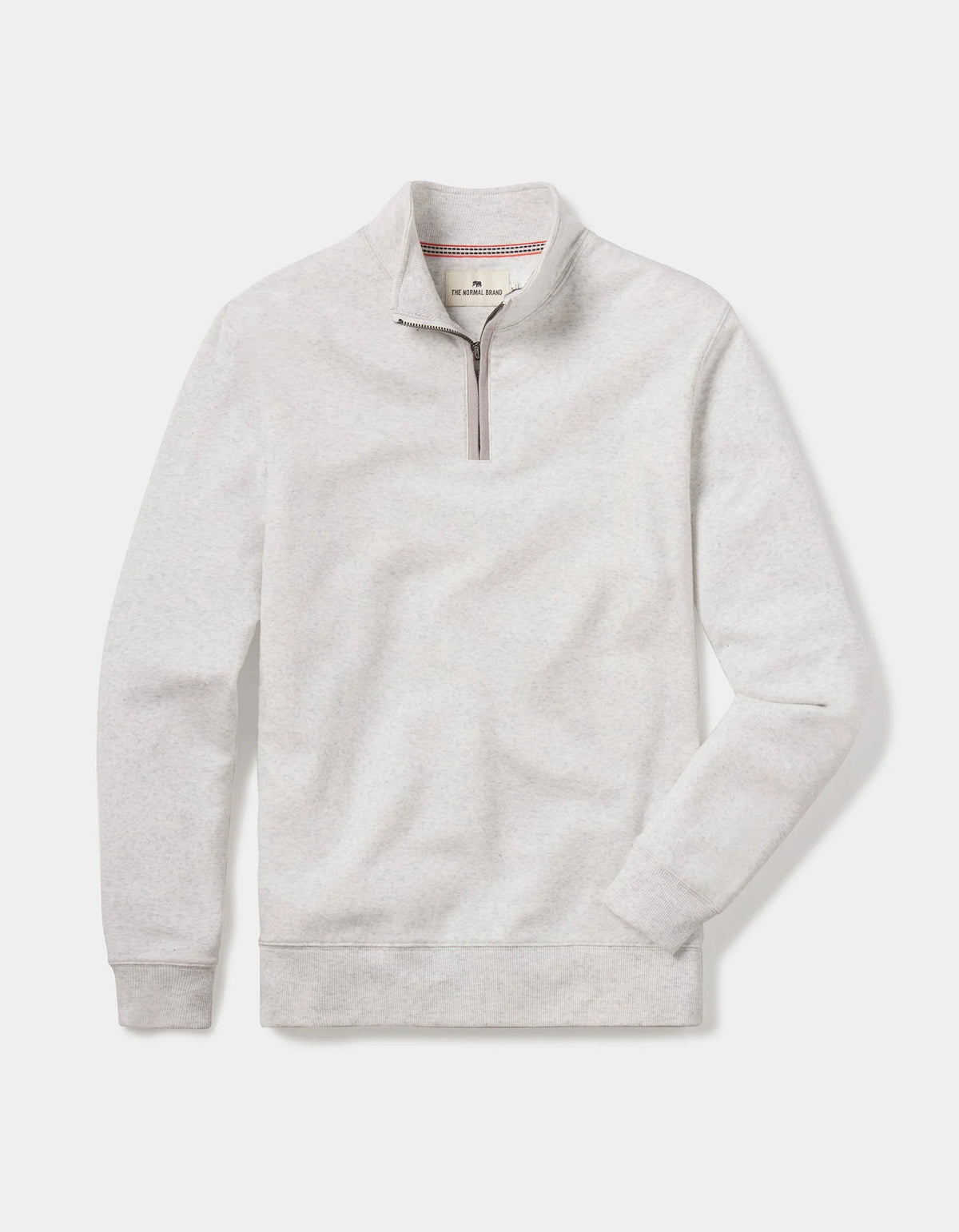THE NORMAL BRAND PUREMESO WEEKEND QUARTER ZIP in STONE