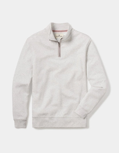 THE NORMAL BRAND PUREMESO WEEKEND QUARTER ZIP in STONE