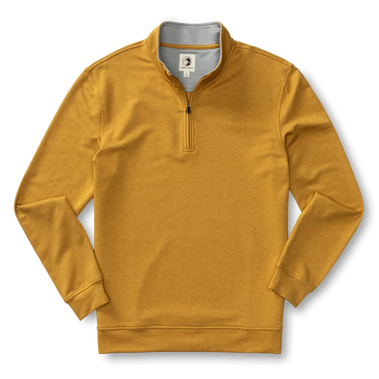 DUCK HEAD DUNMORE PERFORMANCE 1/4 ZIP PULLOVER AMBERWOOD HEATHER