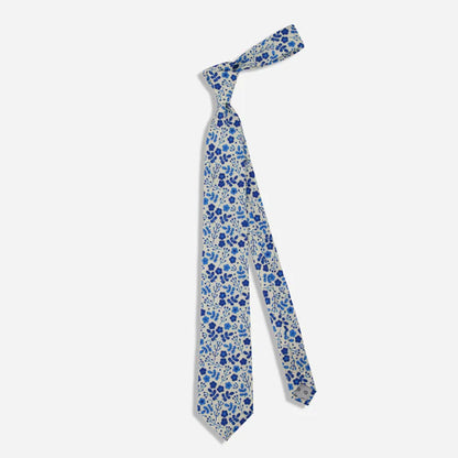 The Tie Bar Kate Lower x The Tie Bar Flower Bed Azure Blue Tie