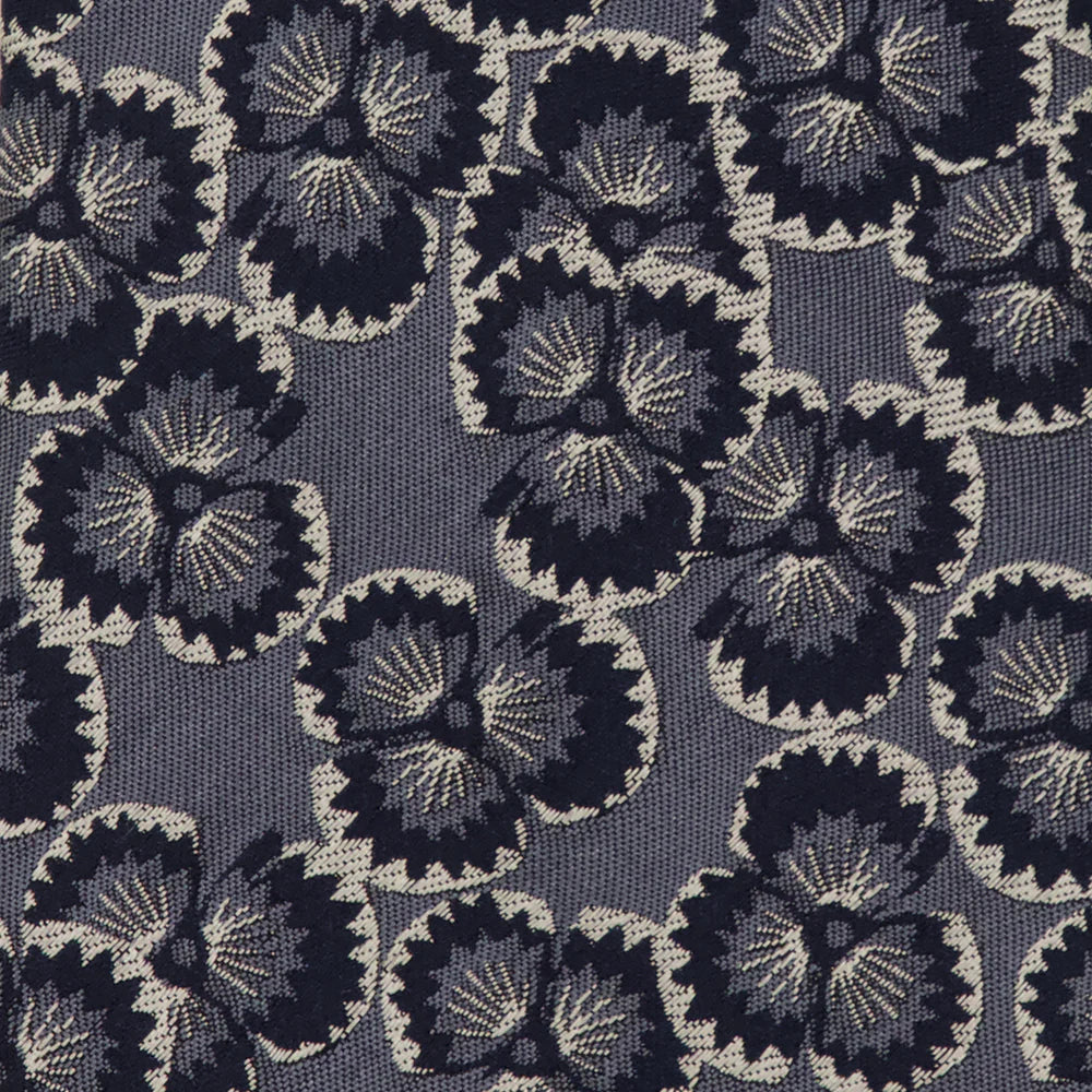 The Tie Bar Dabu Floral Deep Indigo Tie