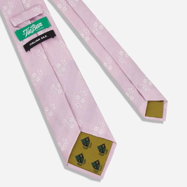 The Tie Bar Ferrara Floral Lilac Tie