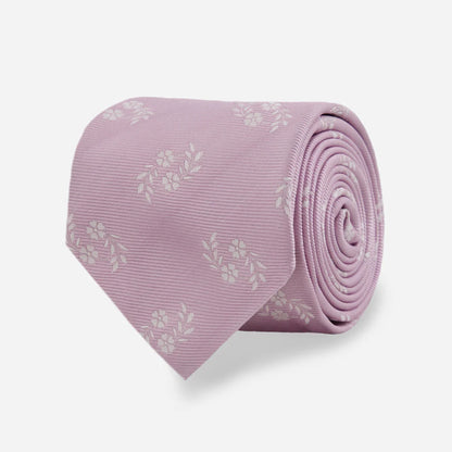 The Tie Bar Ferrara Floral Lilac Tie