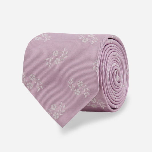 The Tie Bar Ferrara Floral Lilac Tie