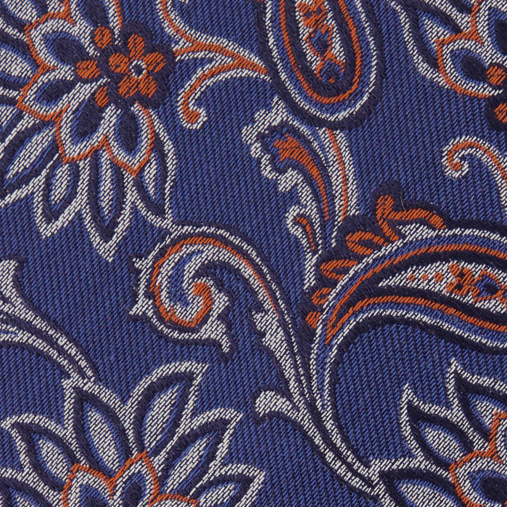 The Tie Bar Genoa Paisley Navy Tie