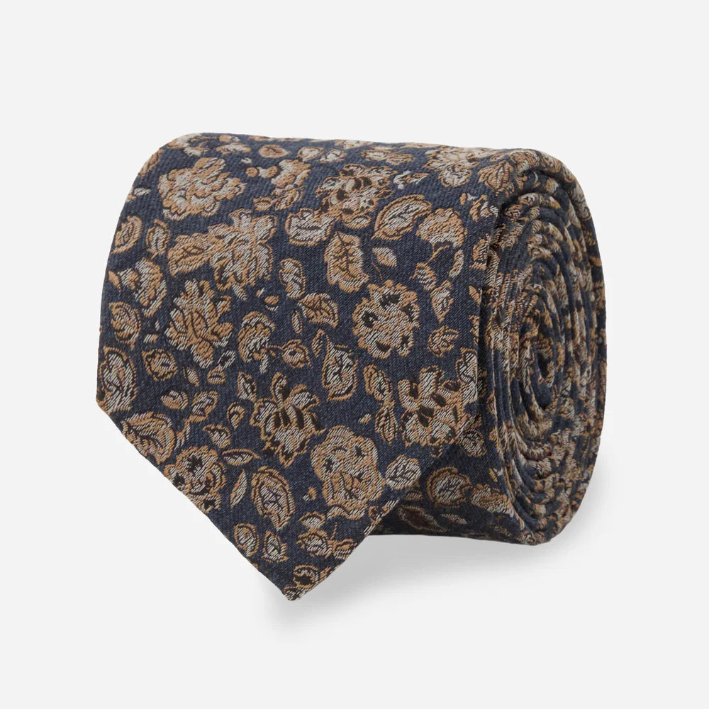 The Tie Bar Capri Floral Light Blue Tie