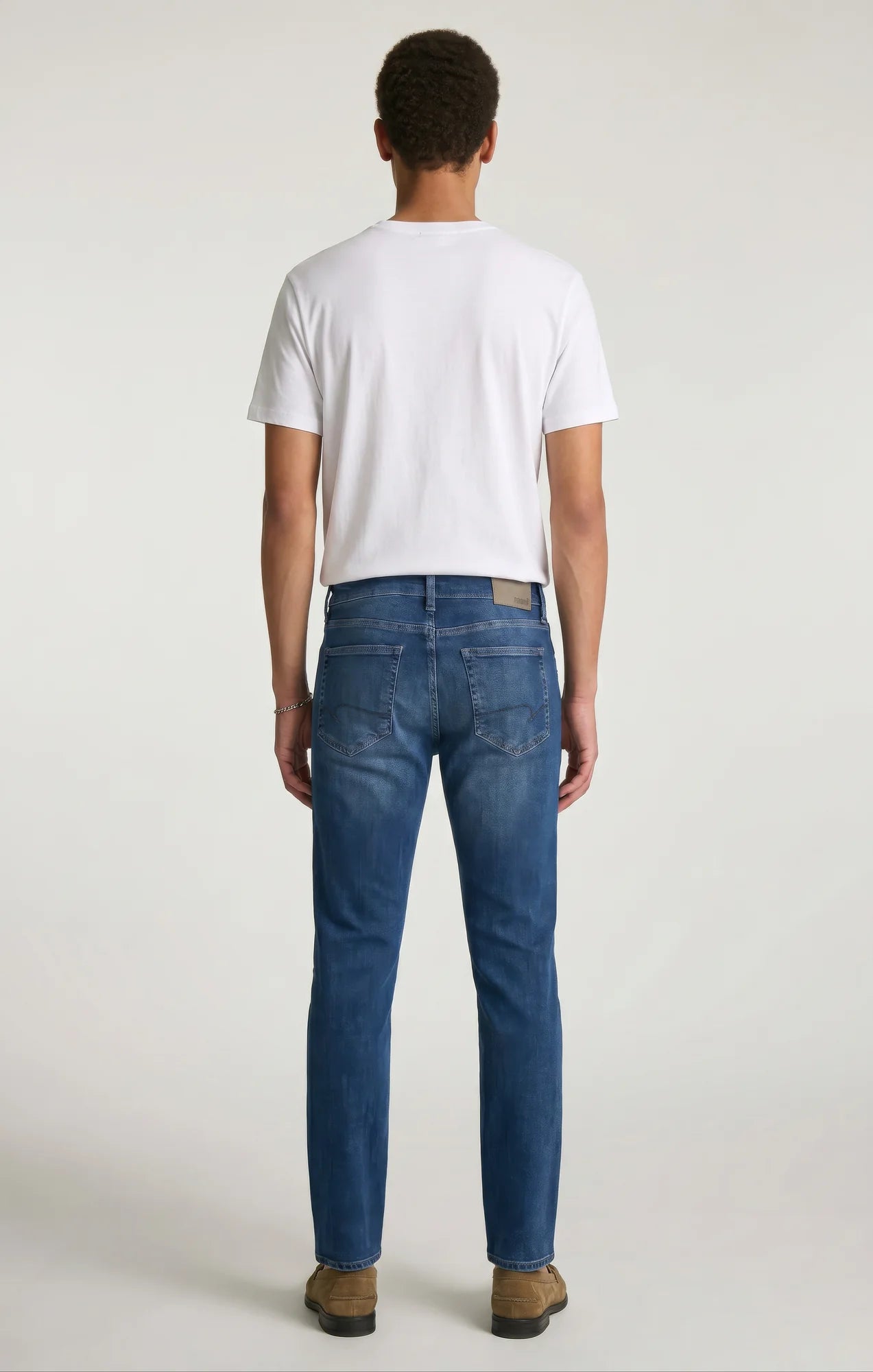 Zach Straight Leg Jeans Mid Feather Blue