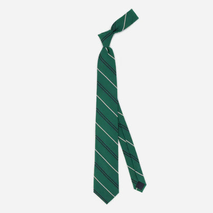 The Tie Bar Bali Double Stripe Grass Green Tie