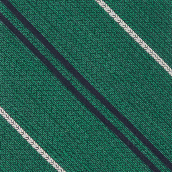 The Tie Bar Bali Double Stripe Grass Green Tie