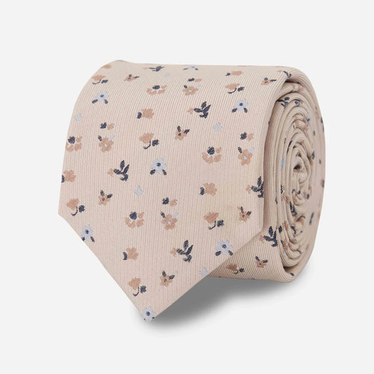 The Tie Bar Falling Florals Champagne Tie