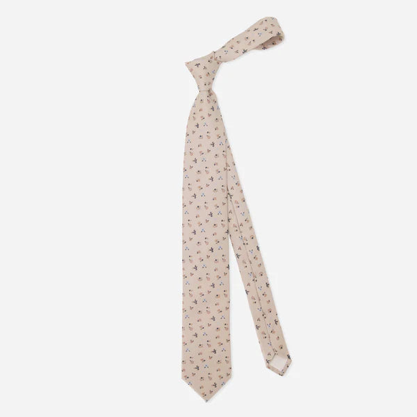 The Tie Bar Falling Florals Champagne Tie
