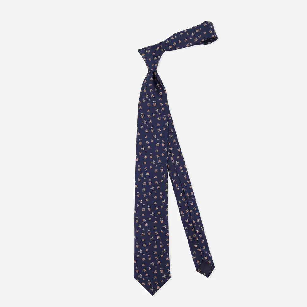 The Tie Bar Falling Florals Navy Tie