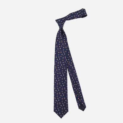 The Tie Bar Falling Florals Navy Tie