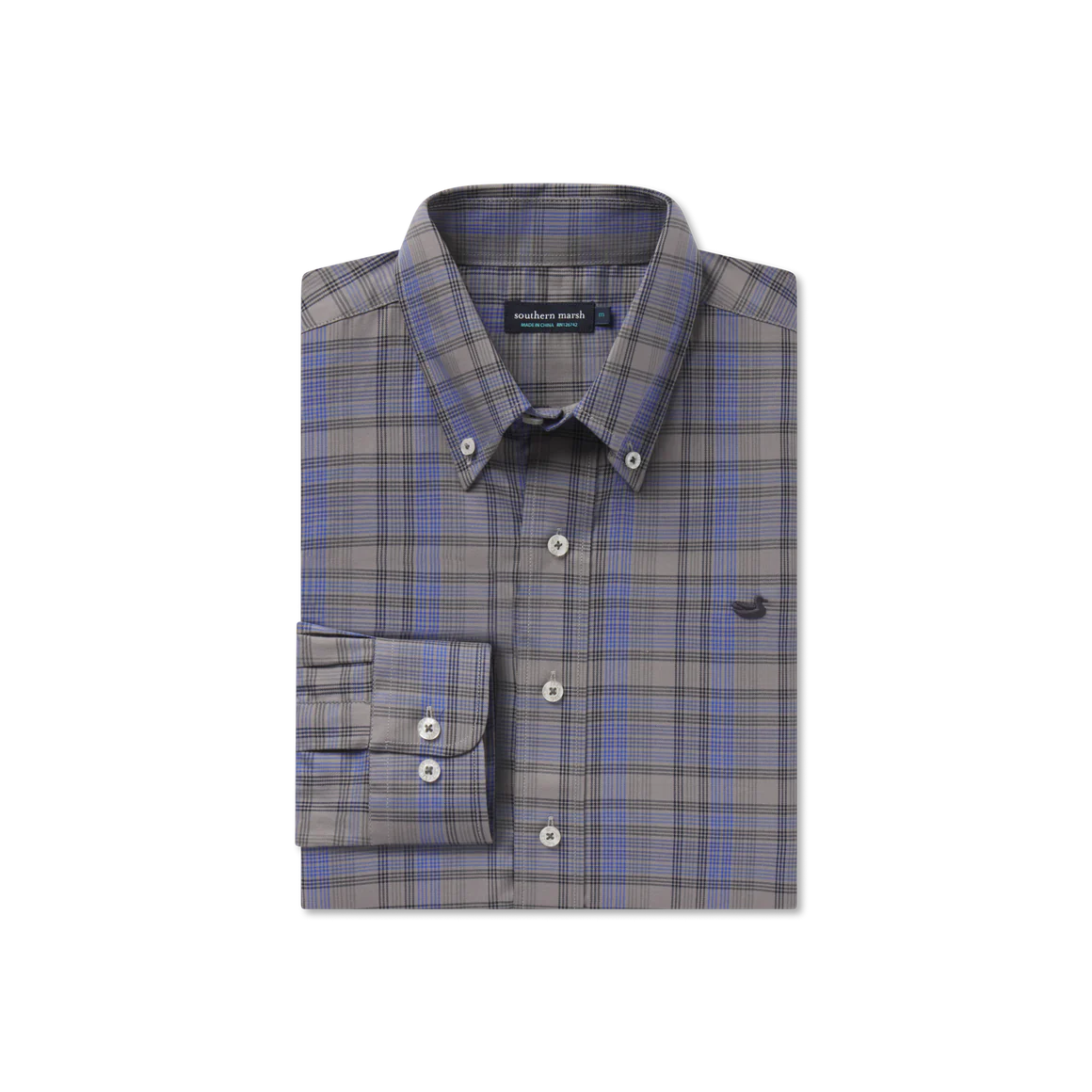 SOUTHERN MARSH BENTON GRID DRESS SHIRT