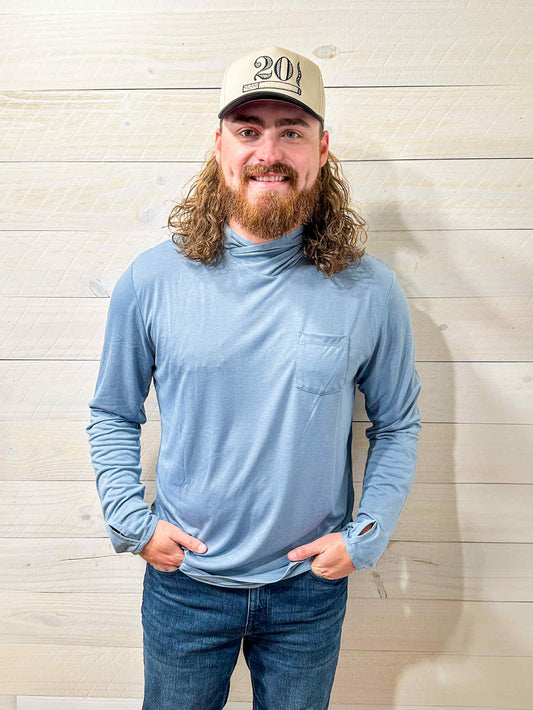 Free Fly Bamboo Lightweight Hoodie Blue Fog