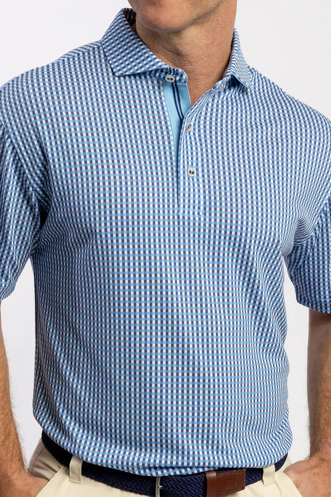 Turtleson Hayden Diamond Knit Gingham Polo