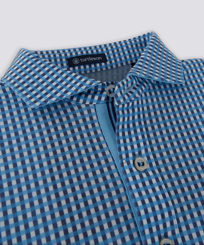 Turtleson Hayden Diamond Knit Gingham Polo