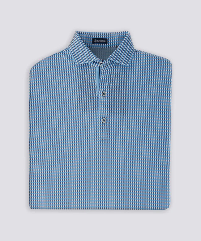 Turtleson Hayden Diamond Knit Gingham Polo