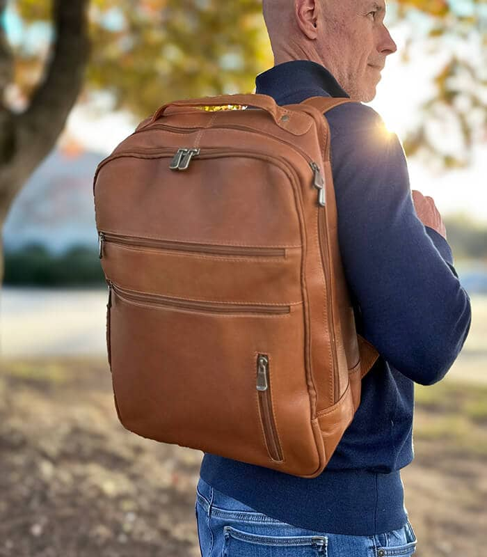 Sarge Mateo Lightweight Leather Backpack