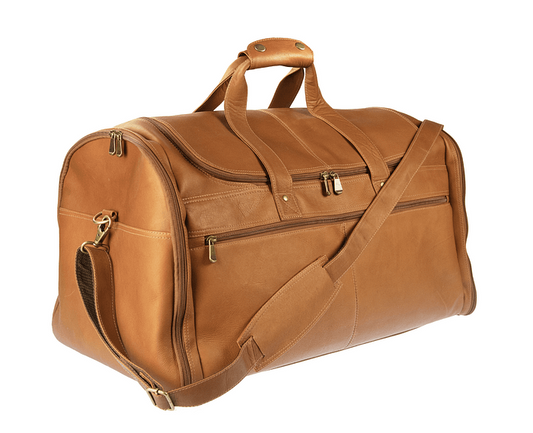 Sarge Mendoza Leather Duffle Bag With U-Shape Zipper