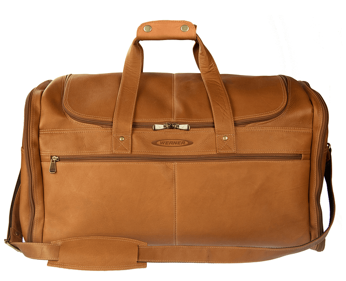 Sarge Mendoza Leather Duffle Bag With U-Shape Zipper