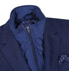 Slim Fit Vented Sport Coat with Bib