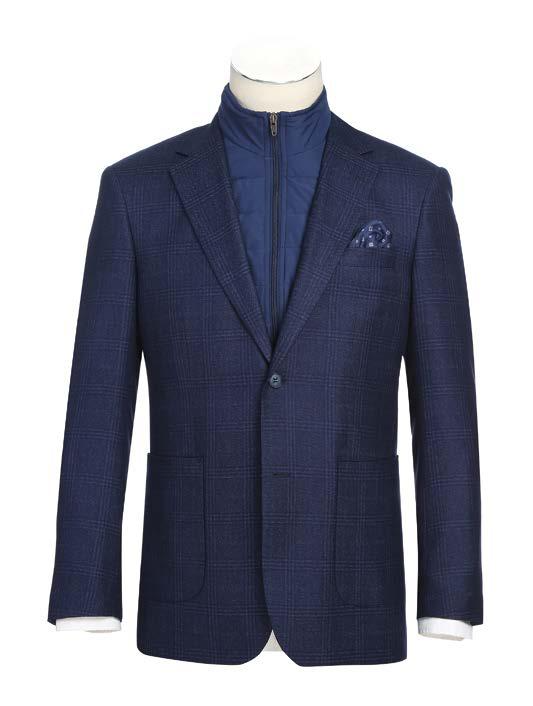 Slim Fit Vented Sport Coat with Bib