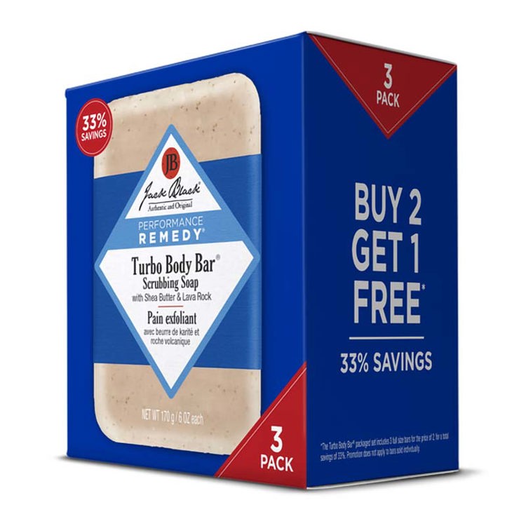 3-Pack Turbo Body Bar Scrubbing Soap