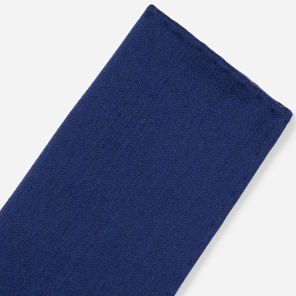 The Tie Bar Astute Solid Navy Pocket Square