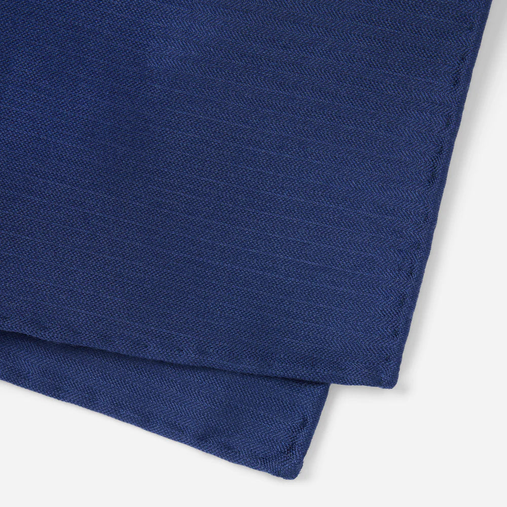 The Tie Bar Astute Solid Navy Pocket Square
