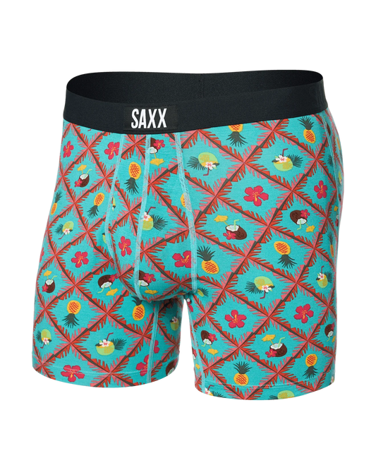 SAXX Pina Colada Plaid-Aqua Ultra Super Soft
