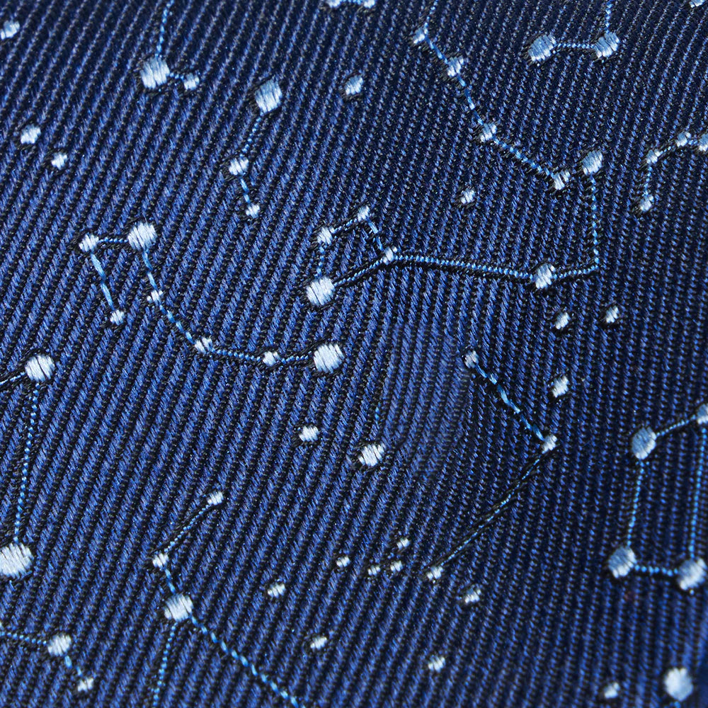 The Tie Bar Constellation Space Navy Tie